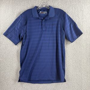 Ariat Tek Heat Series Polo Shirt Mens S Small Blue Short Sleeve Polyester